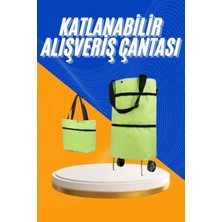 Herşeytrend Alışveriş Çantası Katlanabilir Pazar Arabası Tekerlekli Pazar Arabası Katlanabilir