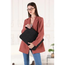 Siyah Unisex 13-14-15.6-16 Inç Uyumlu Macbook Kılıf Notebook Laptop Çantası
