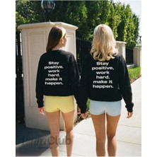 Azura Club Work Hard Baskılı Unisex Sweatshirt