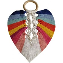 Herşeytrend Yedi Çakra Renklerinde Yaprak Makrome Duvar Dekoru