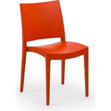 Tilia Specto Polipropilen Sandalye Portakal - Bahçe, Balkon, Dış Mekan, Kafe, Restoran İçin