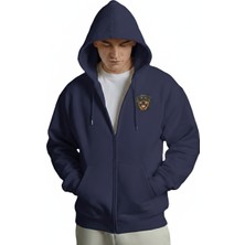 Muhtar Store Erkek Rottweiler Baskılı Oversize Fermuarlı Hoodie