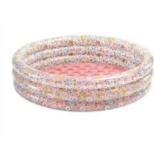 intex 86X25 cm Şişme Çocuk Havuzu Çiçek Desenli – Yumuşak Tabanlı Balkon & Bahçe Bebek Oyun Havuzu