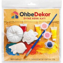 Boyanabilir Alçı Figür Seti 3’lü – Çocuk Boyama Hobi Seti – Ohbedekor Hobi Seti – Eğitici Oyuncak