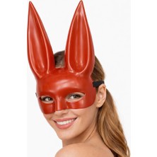Magicool Uzun Kulaklı Kırmızı Lüks Tavşan Maskesi