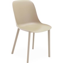 Tilia Shell-P Polipropilen Sandalye Bej - Bahçe, Balkon, Dış Mekan, Kafe, Restoran İçin