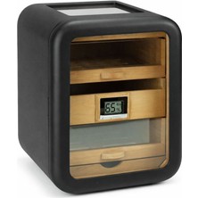 Falconetti Siyah Sedir Ağacı 3 Katlı Camlı Özel Humidor Puro Kutusu RD83SY