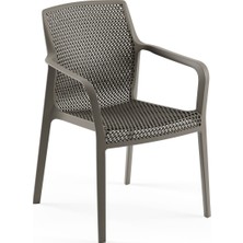 Tilia Briza Polipropilen Kollu Sandalye Vizon - Bahçe, Balkon, Dış Mekan, Kafe, Restoran İçin