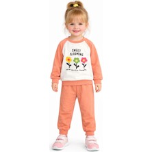 Zebüş Bebe Kız Çiçek Baskılı Çocuk Eşofman