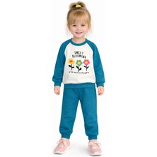 Zebüş Bebe Kız Çiçek Baskılı Çocuk Eşofman