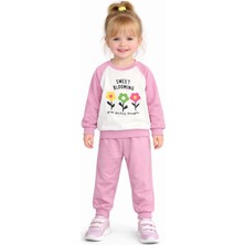 Zebüş Bebe Kız Çiçek Baskılı Çocuk Eşofman