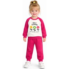 Zebüş Bebe Kız Çiçek Baskılı Çocuk Eşofman