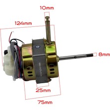 Süppürge Bir Çok Marka Ile Uyumlu 60W / Vidalı Mili 8mm - Dişli / Ys-55 / Bakır Sargılı Vantilatör Motoru