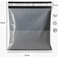 Baskısız Gri Renk 30X38+5 Poşeti 500 Adet Dayanıklı Cepli Kargo Poşeti Cac Plastik