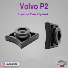 AutoPit 3D Volvo P2 Uyumlu Cam Klipsleri (4 Adet)