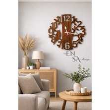 Ensa Design Ağaç Tasarımlı Mdf Duvar Saati 40CM – Dekoratif Ahşap Duvar Saati – Sessiz Mekanizmalı