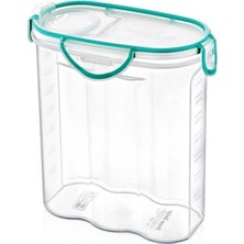 My Best Store Kilitli Kapaklı Contalı Hava,su Sıvı Geçirmez 2,4 Litre Erzak Saklama KABI-SA590 (4887) Mybest