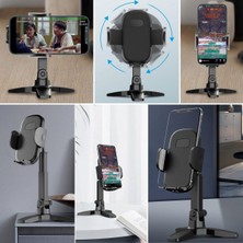 My Best Store Masaüstü Telefon Standı 360 Derece Dönebilen Başlıklı Ayaklı Telefon Tripodu (4887) Mybestst