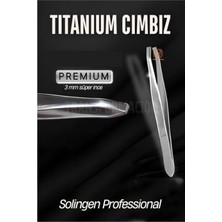 MiraLive 3 mm Ince Uçlu Cımbız Titanyum Çelik Solingen Professional