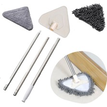 My Best Store Teleskopik Saplı 150 cm Üçgen Mop Cam Duvar Tavan Fayans Parke Temizleyici Mop (4887) Mybeststore