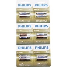 My Best Store Phılıps  Alkaline Ince - Aaa - 1.5V  Pil  12PCS= 2li x 6 (4887) MYBESTSTORE-482957