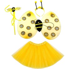My Best Store Sarı Renk Arı Kostüm Seti (Tütü, Kanat, Taç, Asa) (4887) MYBESTSTORE-482957