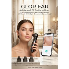 Glorifar Profesyonel Siyah Nokta Giderici Video Kameralı Cilt Temizleme Taşınabilir Şarjlı Vakumlu Siyah