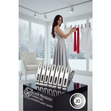 MiraLive Premium Çelik Mandal Seti - 20'lü Elite Seri, Endüstriyel Mukavemetli Çamaşır Mandalı