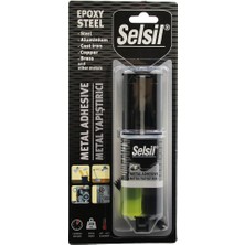 My Best Store Selsil Epoxy Steel Metal Şırınga Epoksi Yapıştırıcı 28GR. Metal - Çelik - Alüminyum - Ahşap