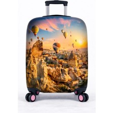 Bd Basarideri Çift Taraflı Dijital Baskılı Valiz Kılıfı 001-07 Büyük Boy