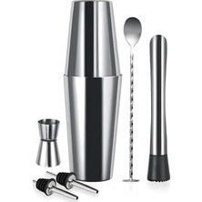 6 Parça Avantajlı Kokteyl Set Boston Shaker (750ML)