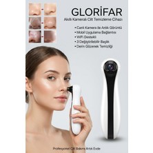 Glorifar Profesyonel Siyah Nokta Giderici Video Kameralı Cilt Temizleme Taşınabilir Şarjlı Vakumlu Beyaz