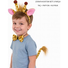 My Best Store Zürafa Kosümü Aksesuar Seti 3 Lü - Taç Papyon Kuyruk (4887) MYBESTSTORE-482957