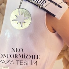 İz Jewel Iz Jewel 925 Ayar Gümüş Yıldız Madalyon Kolye