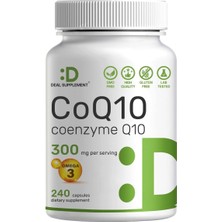 Deal Supplement COQ10 Bioavailable Coenzyme Ubiquinon Omega 3 Heart Energy Brain Health Antioxidant Support 240 Caps