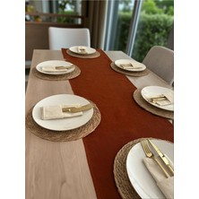 Cedi Kadife Dokulu Tarçın Runner 40X150 Runner & Amerikan Servis