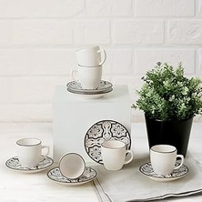 SHC4200 Keramika Aspen Kahve Takımı 12 Parça 6 Kişilik