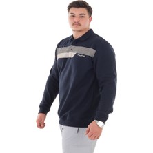 Maruf Shop Erkek Battal Beden 158 Kiloya Kadar Uygun Bedenli Geniş Kalıp Baskılı Polo Yaka Selanik Sweat