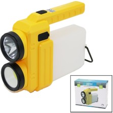 My Best Store 3in 13W+COB LED+360°SMDEL Feneri USB Şarj Powerbank 1500LM Işık Ayarı Gün Işık - Beyaz Metal