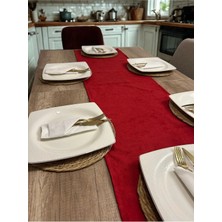 Cedi Kadife Dokulu Kırmızı Runner 40X150 Runner & Amerikan Servis
