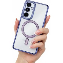 Kip GSM Galaxy S26 Plus Uyumlu Kılıf Simli Magsafe Şarj Destekli Kamera Lens Korumalı Parıltılı Kapak