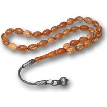 İntora Gümüş Kazaz Püsküllü Sıkma Kehribar Tesbih