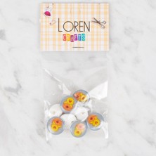 Twin Store Crafts 8 Li Civciv Düğme - 701