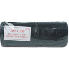 Toyigoo Hantal Boy Çöp Torbası 100 x 150 cm 10 Lu Rulo x 1 Paket = 10 Adet (Siyah) TYG-84037RS