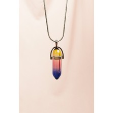 Toyigoo Çakra Doğal Taşı Zincirli El Yapımı Tasarımlı Kolye Uç: 3,5 cm Zincir: 20 cm Kutulu TYG-840