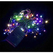 İntora 10M 100 LED Damla Uçlu Rgb Işık Si̇yah Kablo