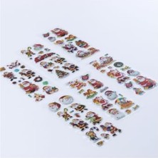 MarkEntegra 6 Adet Yılbaşı Kabartmalı Sticker Seti - Renkli ve Eğlenceli