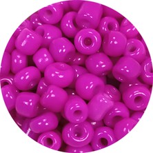 Toyigoo Dökme Cam Kum Boncuk Büyük Boy (6/0) 4 mm - 20 Gram - Fuşya - BNC099 TYG-84037RS