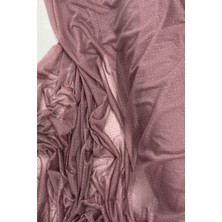 Toyigoo Yağmur Damlası Simli Abiye Elbise Şallık Tül Kumaş Koyu Gül Kurusu 36 TYG-84037RS