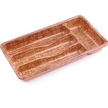 Vice Avm AHŞAP RENK - 4 BÖLMELİ ÇEKMECE İÇİ KAŞIKLIK 36X20CM GO-53-vice 01451